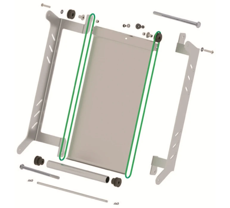 KIT COMPLET VOLET DE RADIATEUR 400X200MM