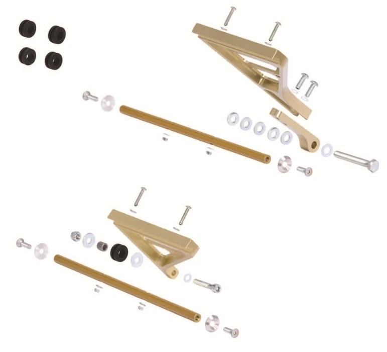 Kit de supports pour radiateur 422x260x48 mm