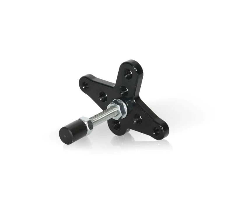 SUPPORT TENDEUR DE CHAÎNE COMPLET / ENGINE STOP BLACK ANOD. ALU COMPLE