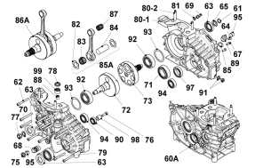 CRANKCASE & CRANKSHAFT - SCREAMER 4