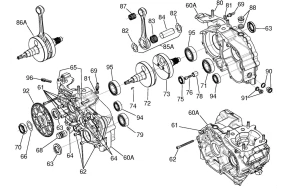 CRANKCASE & CRANKSHAFT-SUPER SHIFTER X30