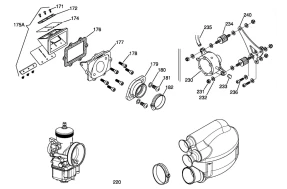 INLET CARBURETOR VHSB 36 RD - SUPER SHIFTER X30