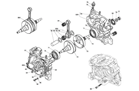 CRANKCASE & CRANKSHAFT - X30 SUPER