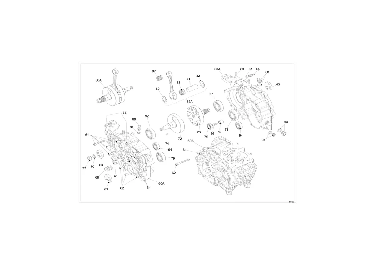 CRANKCASE & CRANKSHAFT - SCREAMER 2