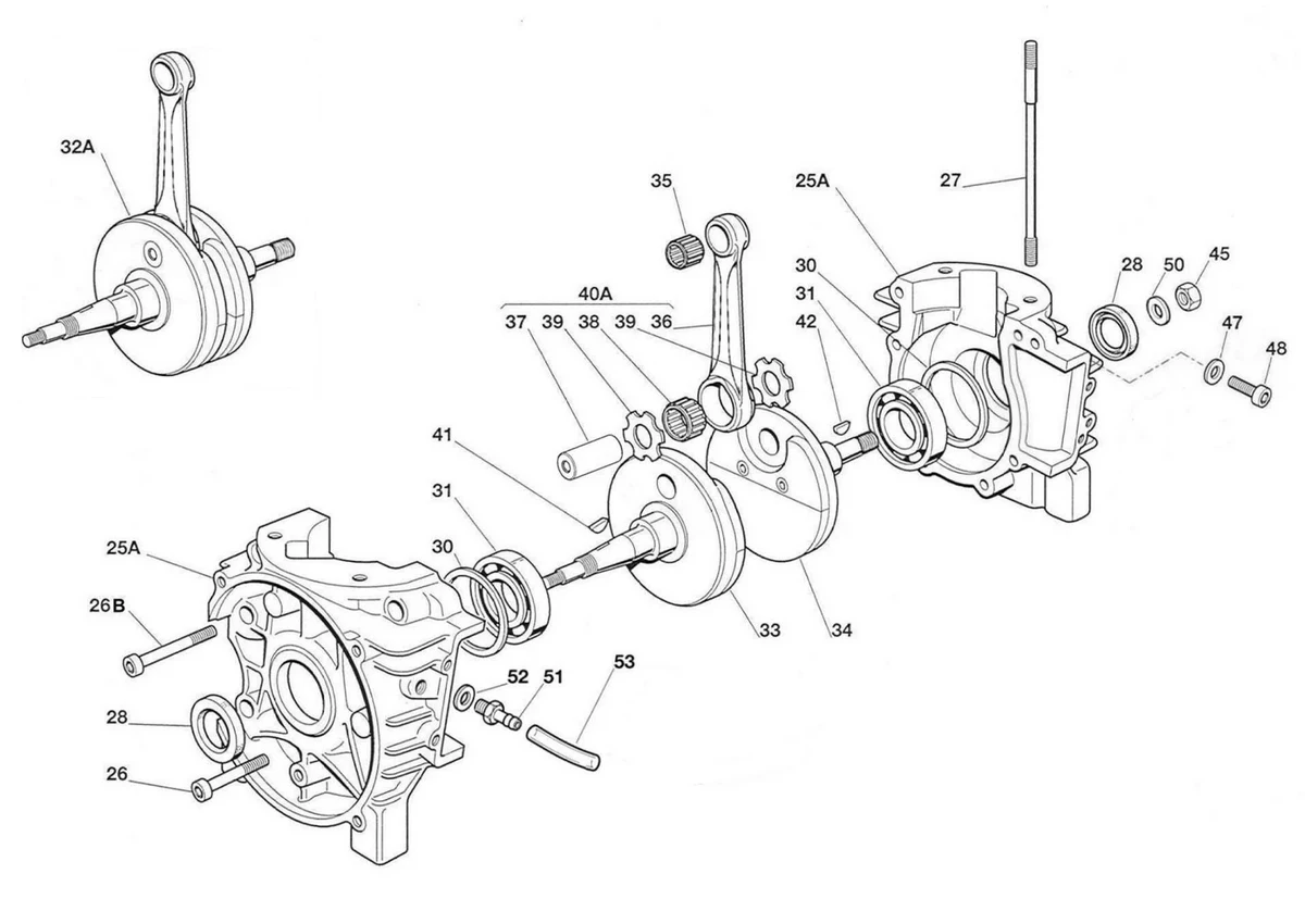 CRANKCASE & CRANKSHAFT-MINI PRO M