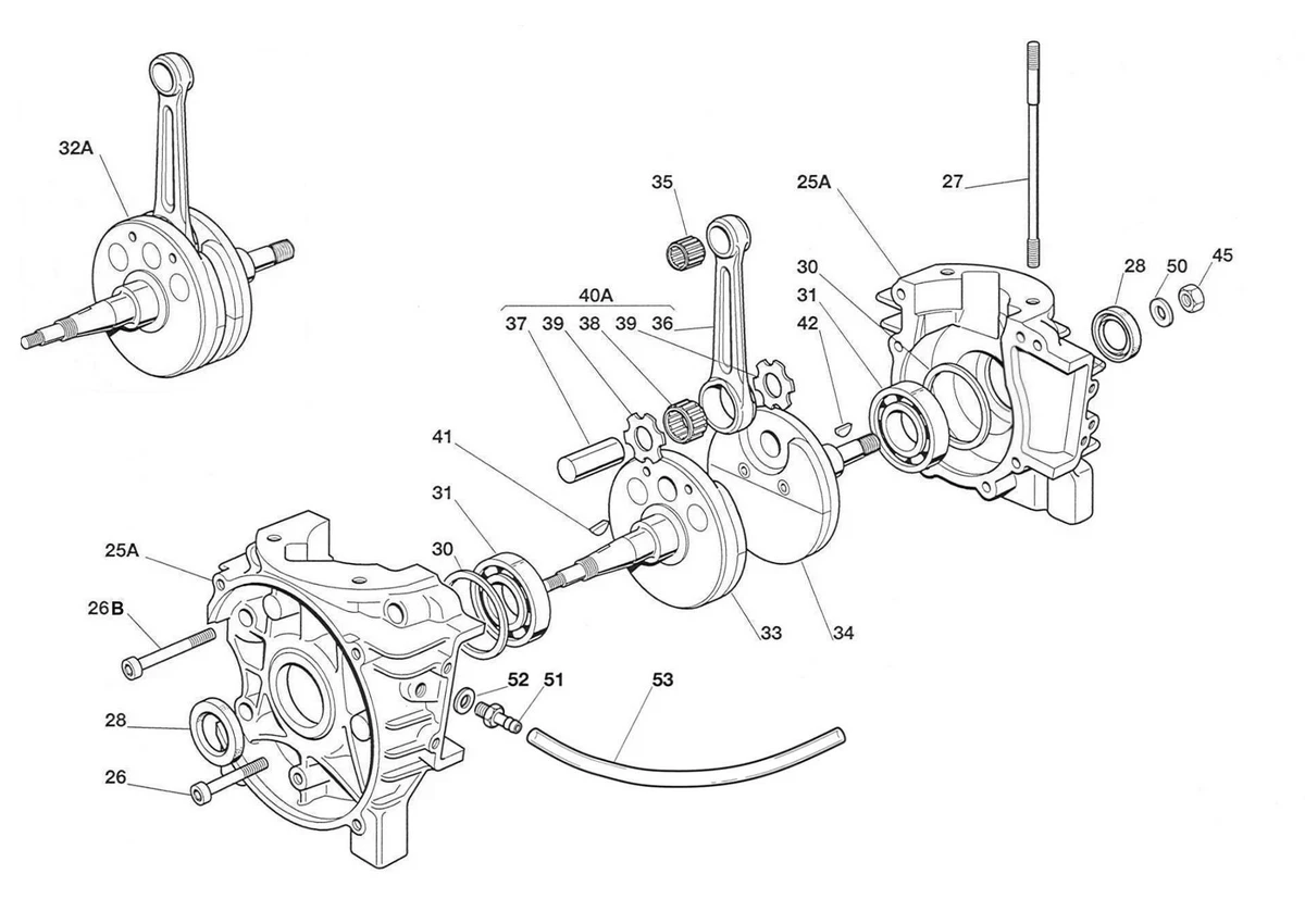 CRANKCASE & CRANKSHAFT-X30 WATER