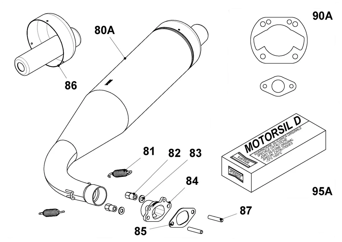 EXHAUST & GASKETS ASSY - GR3