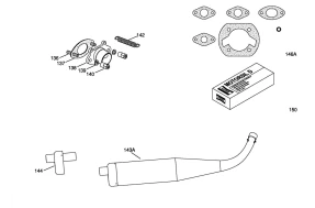 EXHAUST GROUP & GASKETS SET.MINI PRO M
