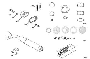 EXHAUST GROUP & GASKETS SET - KA100