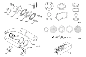 EXHAUST GROUP & GASKETS SET - X30