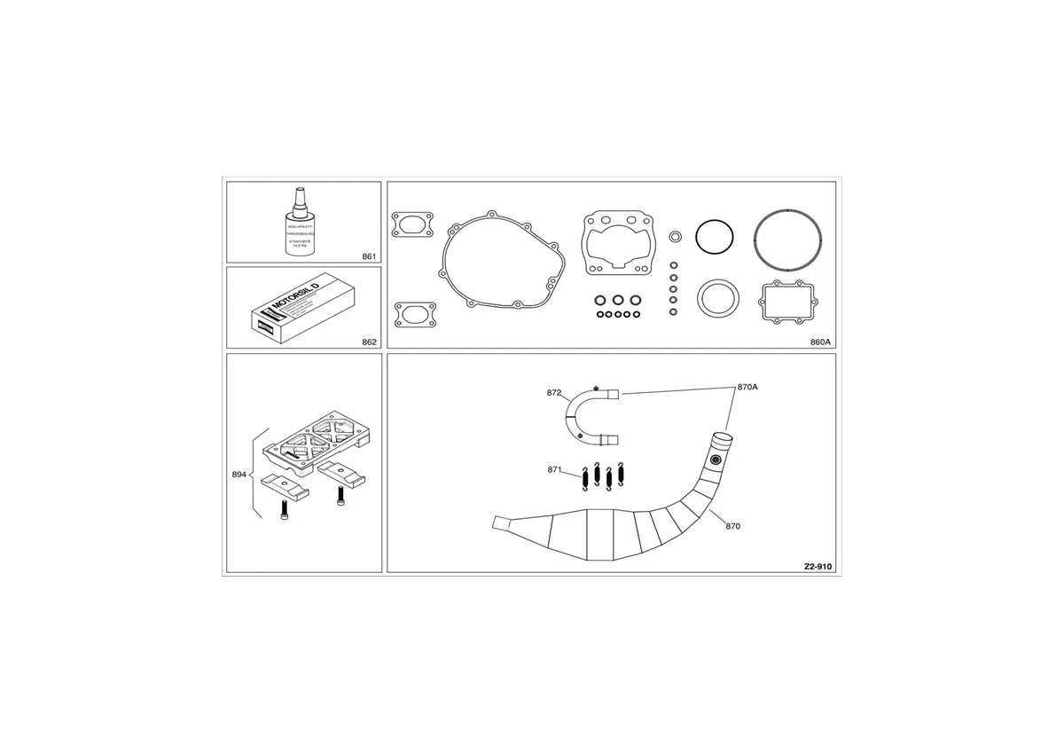 EXHAUST SYSTEM & GASKETS-SCREAMER 3