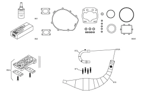 EXHAUST SYSTEM & GASKETS - SCREAMER 4