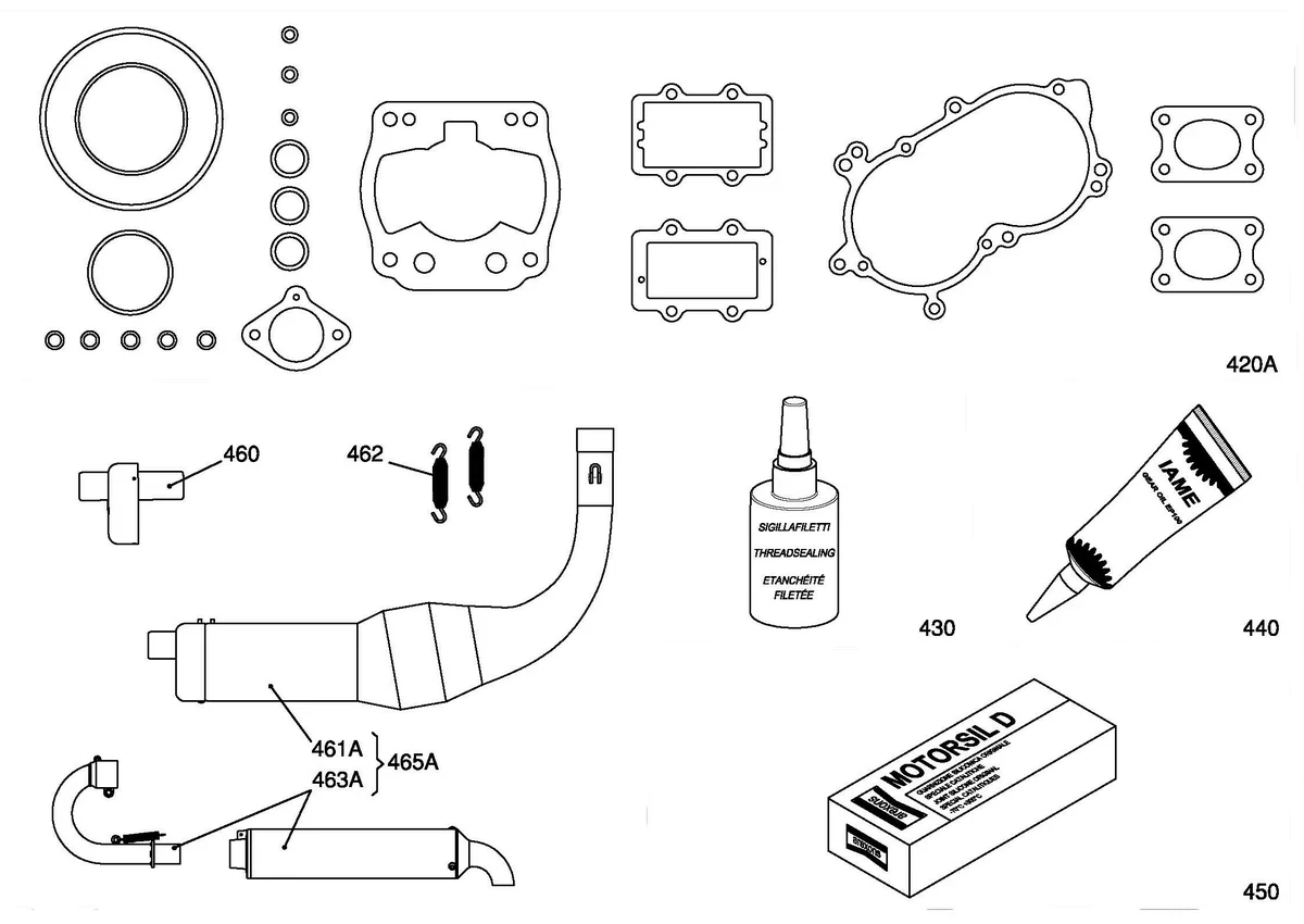 EXHAUST GROUP & GASKETS SET-X30 SUPER