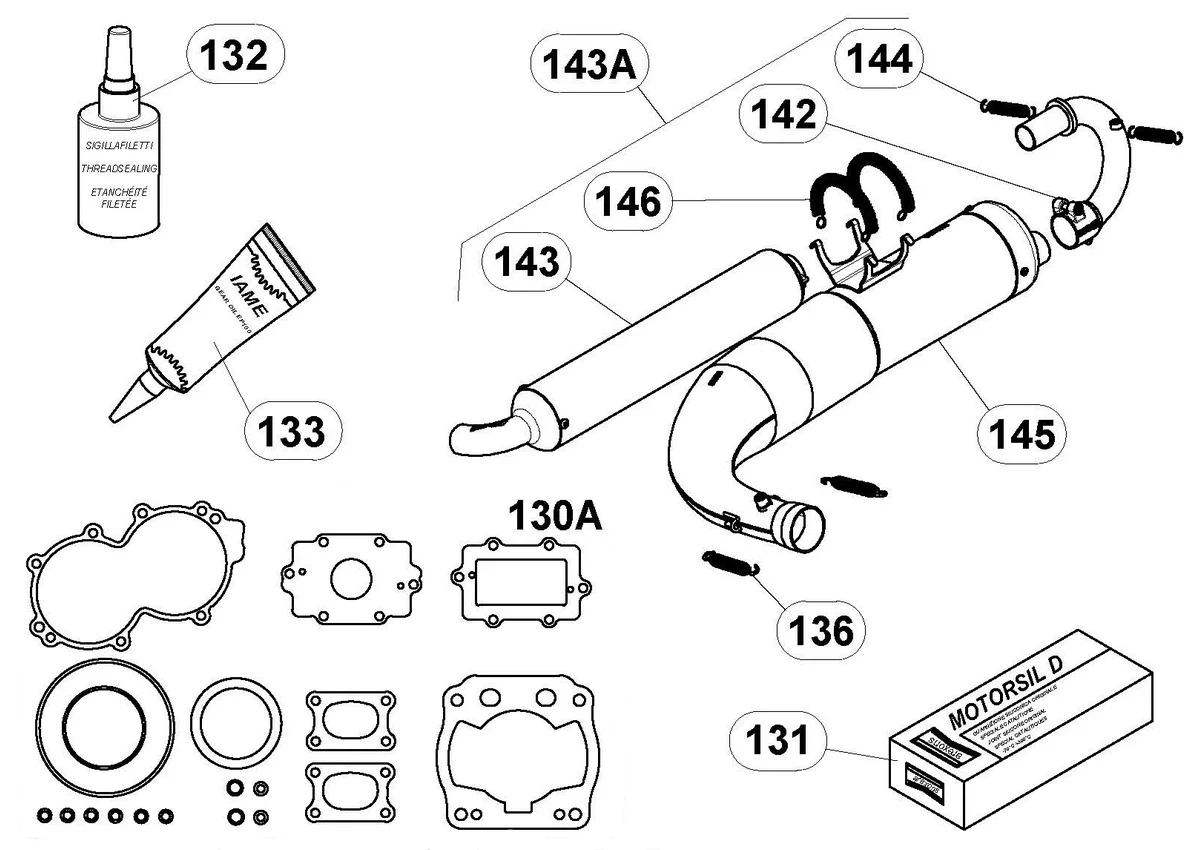 EXHAUST & GASKETS - S125