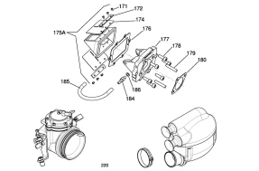 INLET CARBURETOR TILLOTSON HB-15- SUPER SHIFTER X30