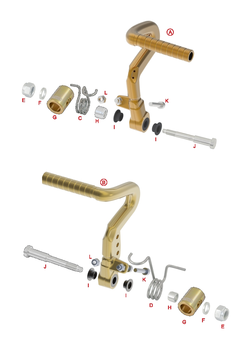 PEDALES REGLABLES ALU ROOKIE