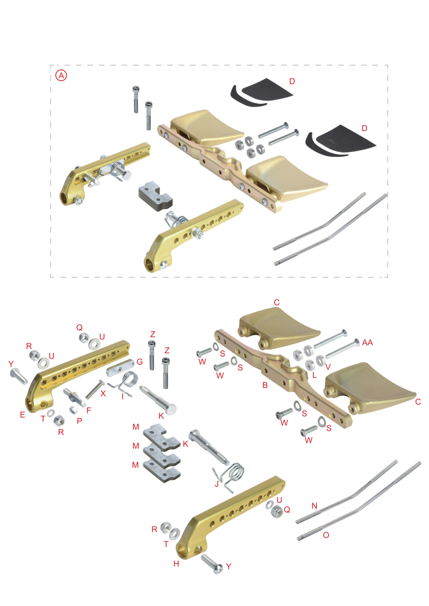 PEDALES DE DIRECTION MINI CIK-FIA