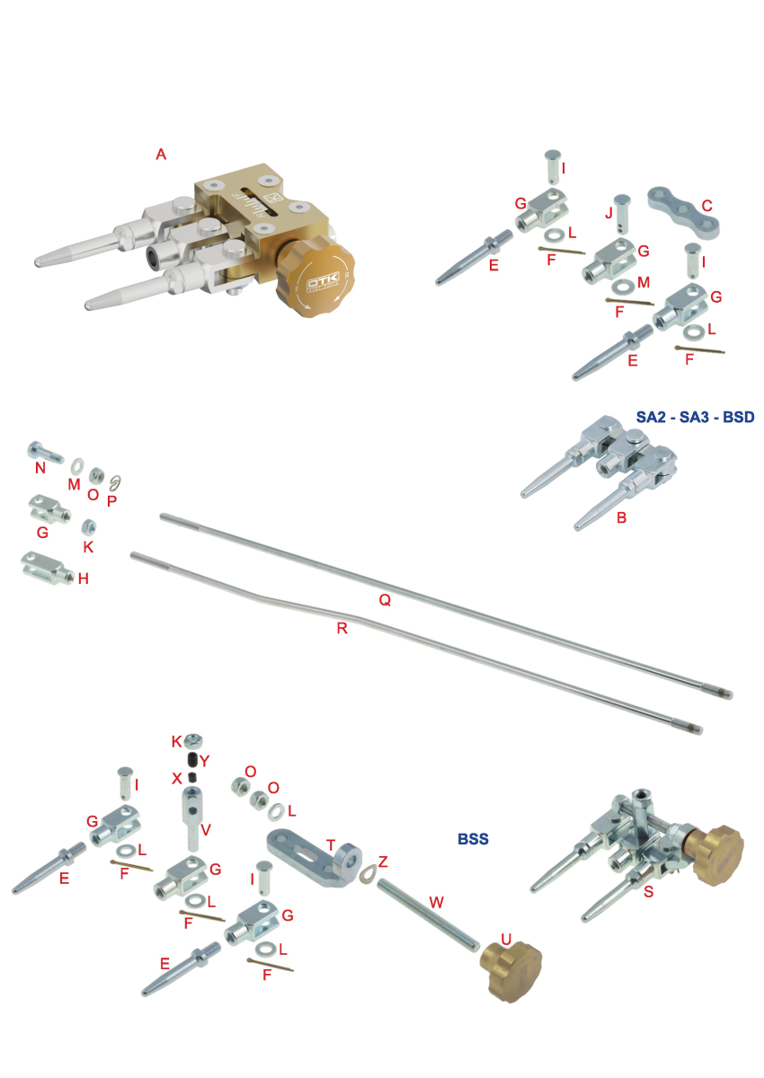 PUSH RODS SYSTEMS AND LENGHTENING ARMS