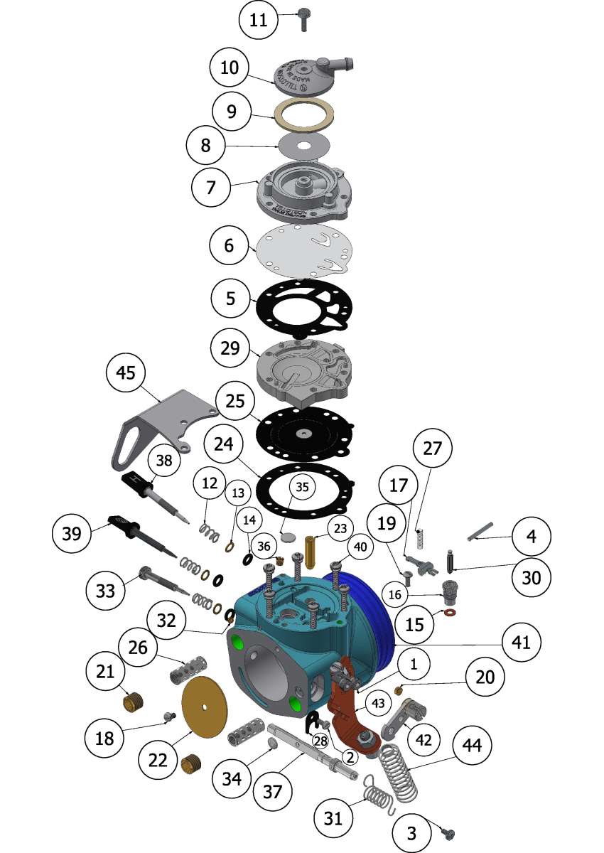 CARBURATEUR HB-15A / X30 Super Shifter